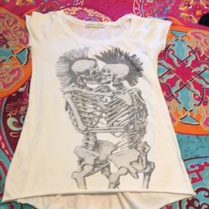 Label sleeveless T-shirt